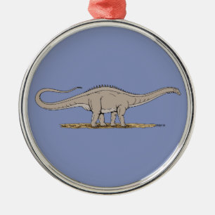 Jurassisk dinosaurie Apatosaurus Julgransprydnad Metall