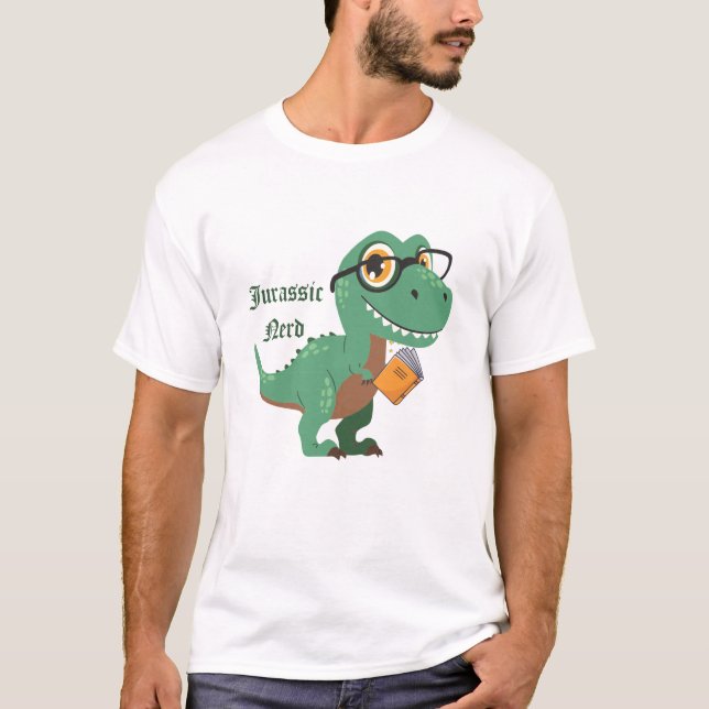 Jurassisk nörd t shirt (Framsida)
