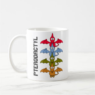 Jurassisk Pterodactyl Tecknad Film Kaffemugg