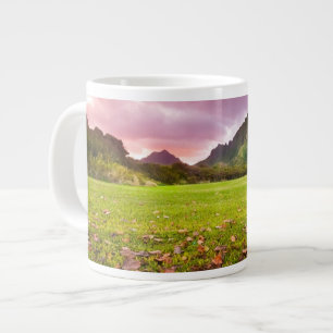 Jurassisk solnedgång jumbo mugg