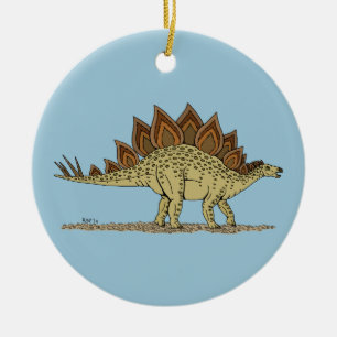 Jurassiska Dinosaur Stegosaurus Julgransprydnad Keramik