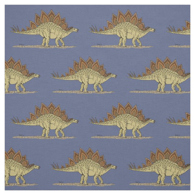 Jurassiska Dinosaur Stegosaurus Tyg (Provkarta)