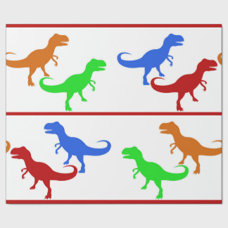 Jurassiska dinosaur T-Rex Silhouettes Presentpapper