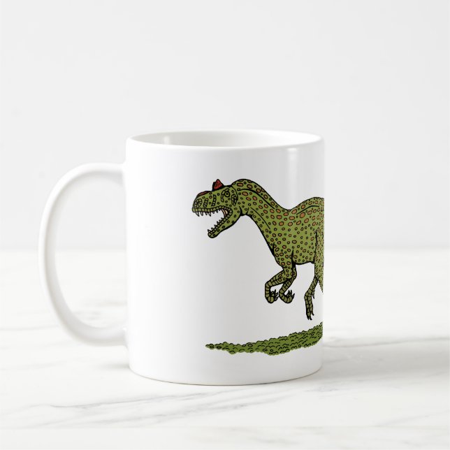 Jurassiska dinosaurier Allosaurus Kaffemugg (Vänster)