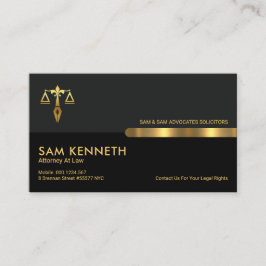 Juridisk advokat för Grått Black Retro Columns Visitkort