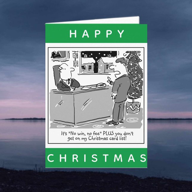 Juridisk advokat och Tecknad Lycklig Jul Kort (Skapare uppladdad)