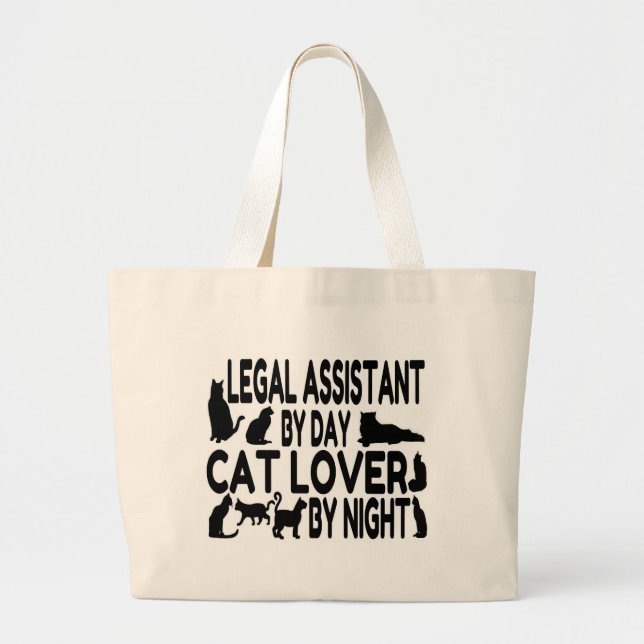 Juridisk assistent Cat Lover Jumbo Tygkasse (Framsidan)
