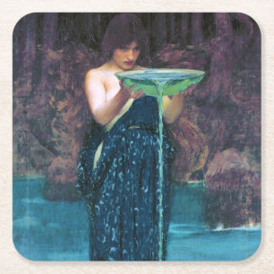 Juridisk circe, John William Waterhouse Underlägg Papper Kvadrat