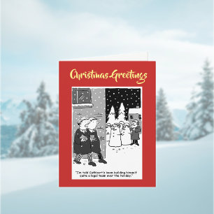 Juridisk grupp för Snögubbar, julkort med QR-kod Helgkort