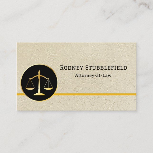 Juridisk Professionell/Attorney elegant Visitkort (Framsida)