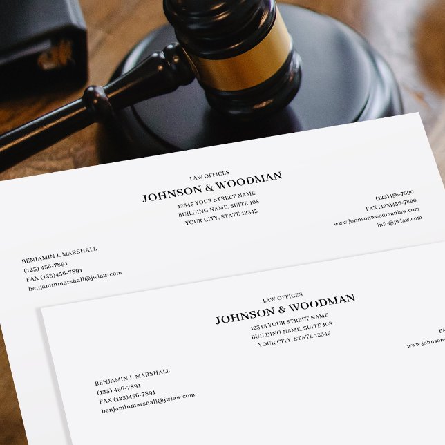 Juridisk Professionell, svart Brevhuvud (Skapare uppladdad)