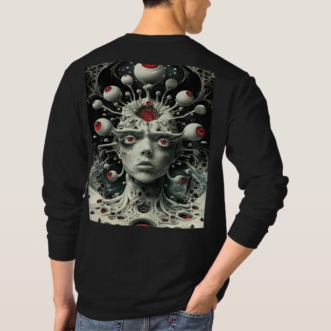 JURIDISK WATCHING FOR EARTH, BAKGRUND UTSKRIVEN DE T SHIRT (Baksida)