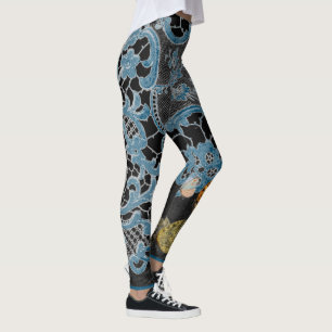 JURIDISKA BENGREN ANTIQUE SNÖRE MÖNSTER MED BUTTER LEGGINGS