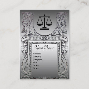 JURIDISKA KONTOR, ATTORNEY Monogram Platinum Effec Visitkort