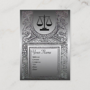 JURIDISKA KONTOR, ATTORNEY Platinum Monogram Visitkort