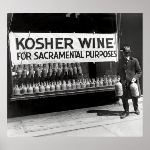 JURIDISKA KOSHER VIN UNDER FÖRBUDSTIKET ERA POSTER