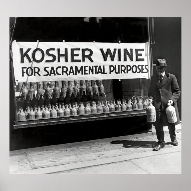 JURIDISKA KOSHER VIN UNDER FÖRBUDSTIKET ERA POSTER (Framsidan)