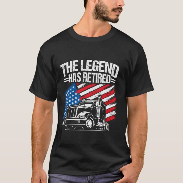 JURIDISKA RETISERADE Pension Lastbil Trucker Jo T Shirt (Framsida)