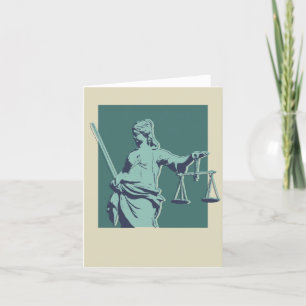 Juridiskt hälsningskort tack kort