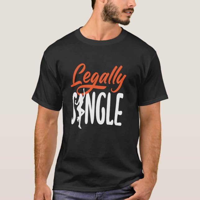 Juridiskt singel frihet skilsmässa firande t shirt (Framsida)