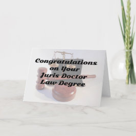 Juris Doktor Law Degree Grattiss Card Tack Kort