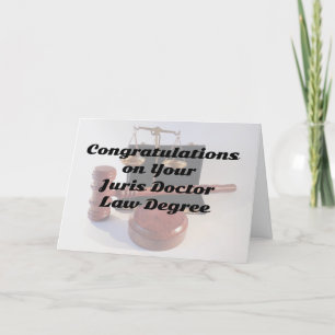 Juris Doktor Law Degree Grattiss Card Tack Kort