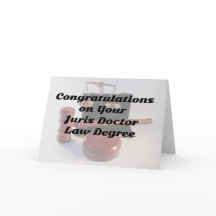 Juris Doktor Law Degree Grattiss Card