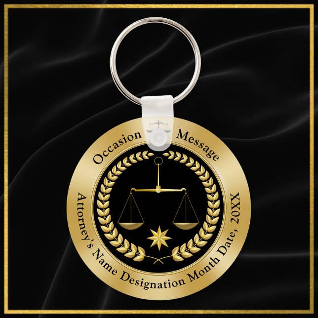Jurist Examensfestidéer, Billiga Festgåvor Nyckelring (Scales of justice party favors. Law school graduation party favors or lawyer themed birthday party.)