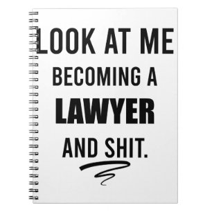 Jurist Examensskjorta Advokat T-Shirt Anteckningsbok