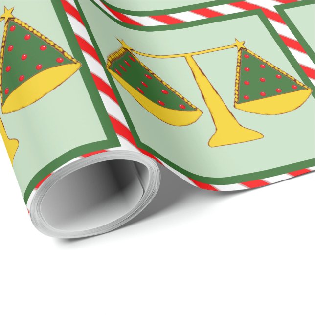 Jurist julklappsinslagningspapper presentpapper (Rullad Hörn)