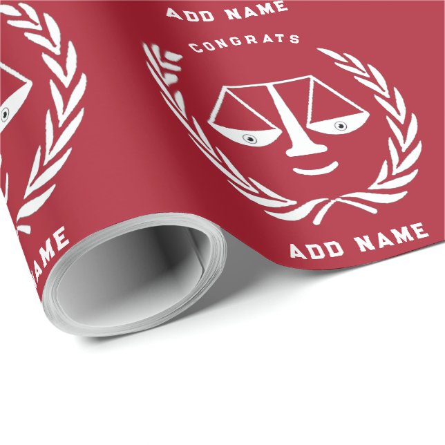 Jurist Jurist Skola Examen Present Presentpapper (Rullad Hörn)