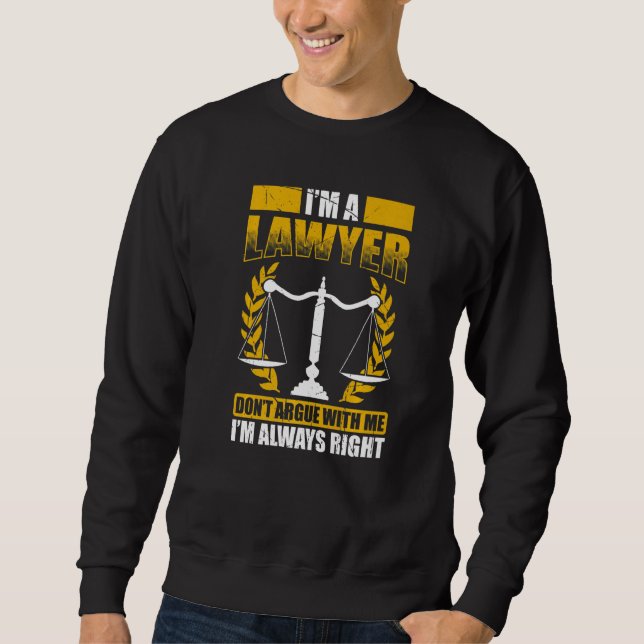 Jurist Juriststudent Blivande Jurist Lång Ärmad Tröja (Framsida)