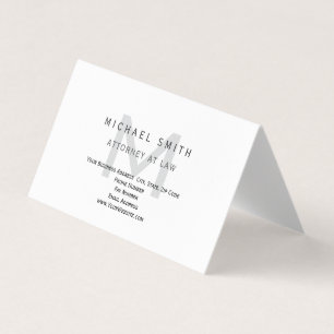 Jurist Modern Minimalist Enkel Visitkort