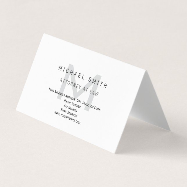 Jurist Modern Minimalist Enkel Visitkort (Framsida)