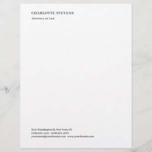 Jurist Modern Minimalistisk Elegant Enkel Brevhuvud