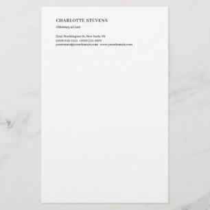 Jurist Modern Minimalistisk Elegant Enkel Brevpapper