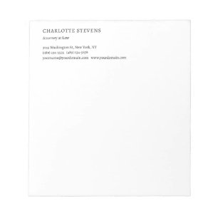 Jurist Trendig Minimalistisk Elegant Enkel Anteckningsblock