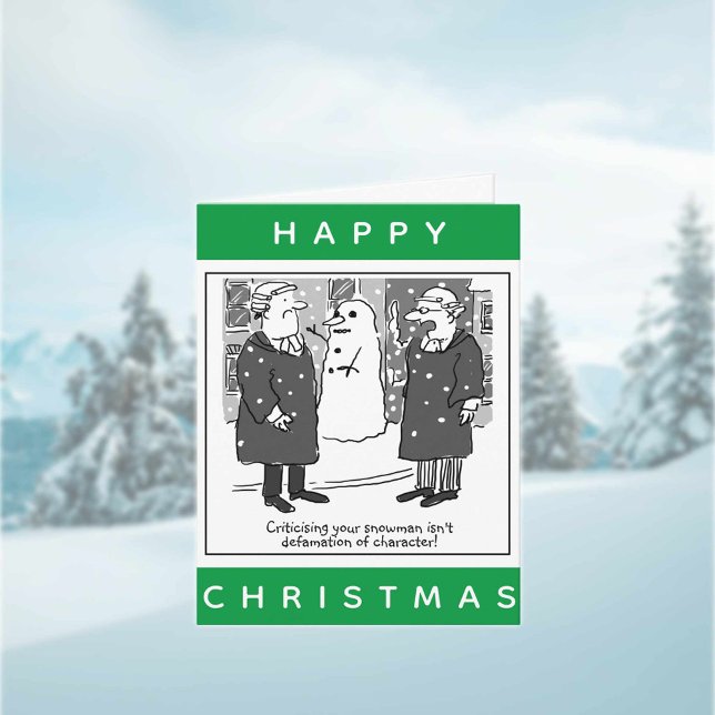 Jurister och en snöman God Jul Kort (Skapare uppladdad)