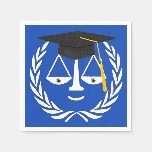 Juristexamen firande pappersservett (Framsidan)