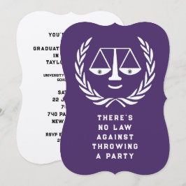 Juristexamen Invitationer till fest Inbjudningar