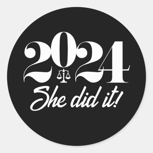 Juristexamen Runt Klistermärke (Framsida)