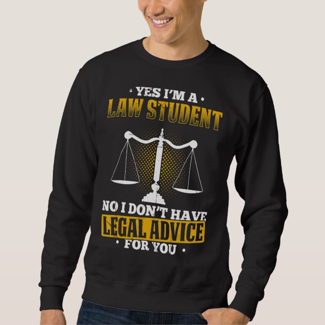 Juriststudent Juridikstudent Blivande Jurist Lång Ärmad Tröja (Framsida)