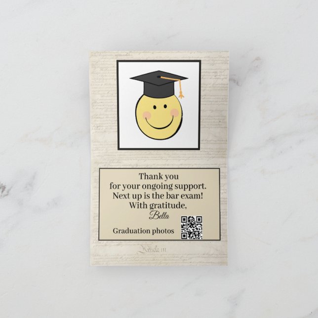 Juristutbildningens paralegal-examens kungörelse F Tack Kort (Inuti)