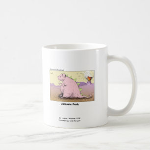 Jurrasisk Gris Rolig Tecknad Kaffemugg