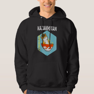 Jurta Republiken Kazakstan Qazaqstan Kazakiska fla Hoodie