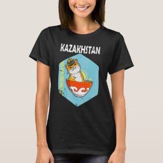 Jurta Republiken Kazakstan Qazaqstan Kazakiska fla T Shirt