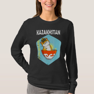 Jurta Republiken Kazakstan Qazaqstan Kazakiska fla T Shirt