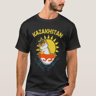 Jurta Republiken Kazakstan Qazaqstan Kazakiska fla T Shirt