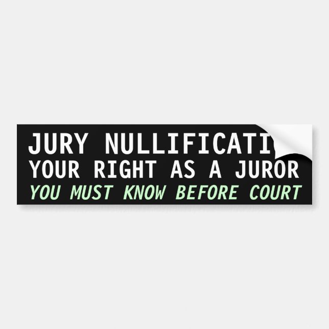 JURY NULLIFICATION, DIN HÖGER SOM EN JUROR BILDEKAL (Framsidan)