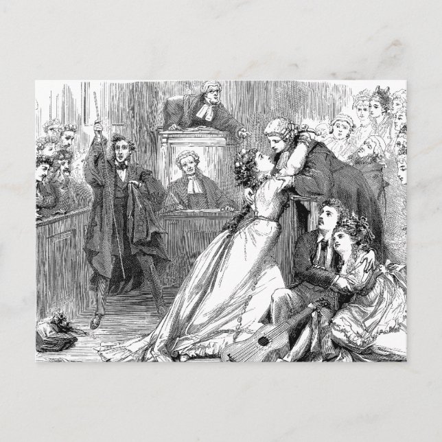 Jury-rättegång Vykort (Framsida)